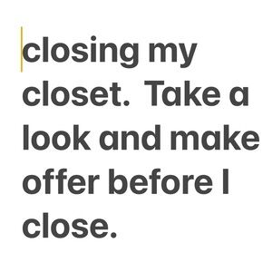 Closing Closet